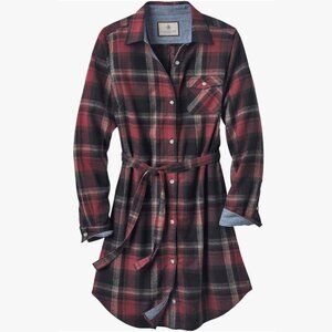 NWT Legendary Whitetails Button Down Plaid Long Sleeve Dress Size‎ L